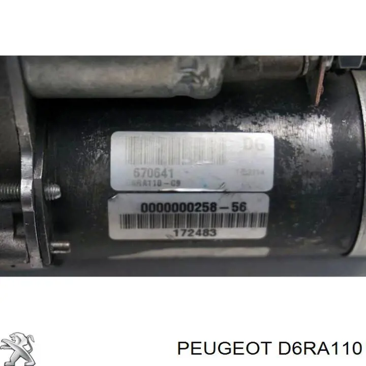 D6RA110 Peugeot/Citroen motor de arranque