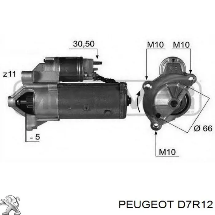 Burro de arranque  Peugeot/Citroen D7R12 precio, desde 88,57 EUR