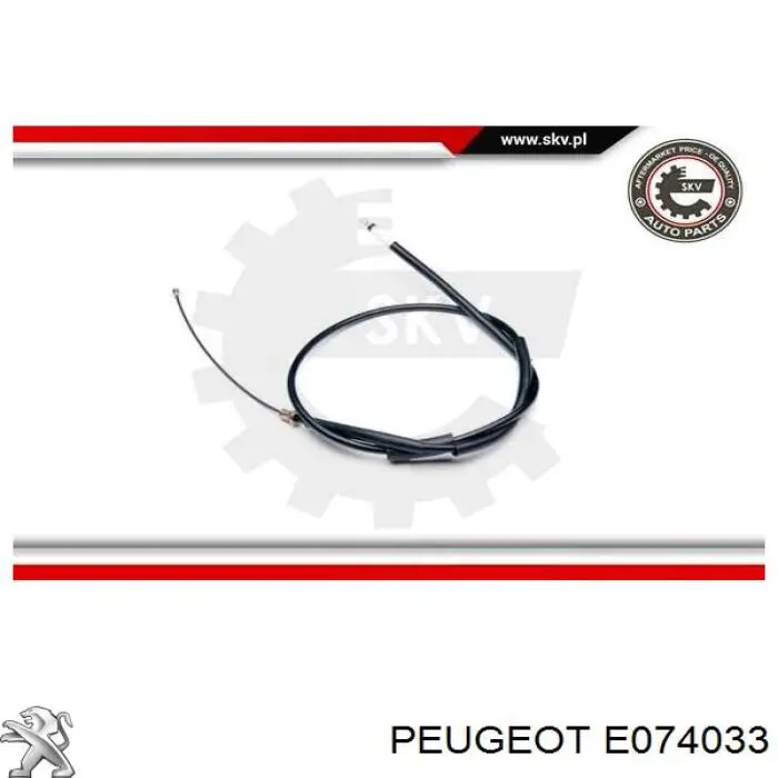 E074033 Peugeot/Citroen cable de freno de mano trasero izquierdo