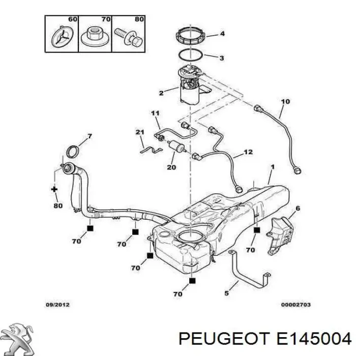 Filtro combustible Renault Scenic 2 JM0, JM1
