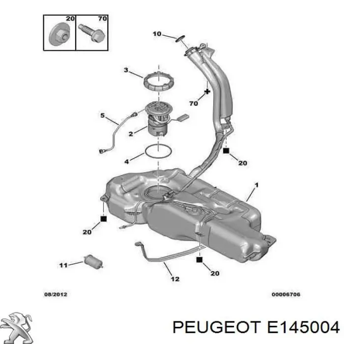 Filtro combustible Renault Scenic 2 JM0, JM1