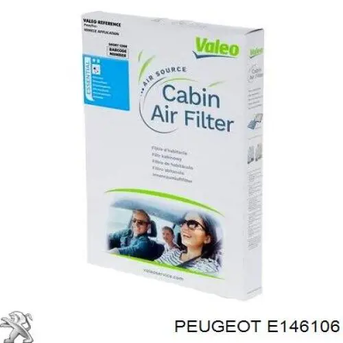 Filtro de habitáculo E146106 Peugeot/Citroen