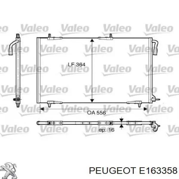 E163358 Peugeot/Citroen condensador aire acondicionado