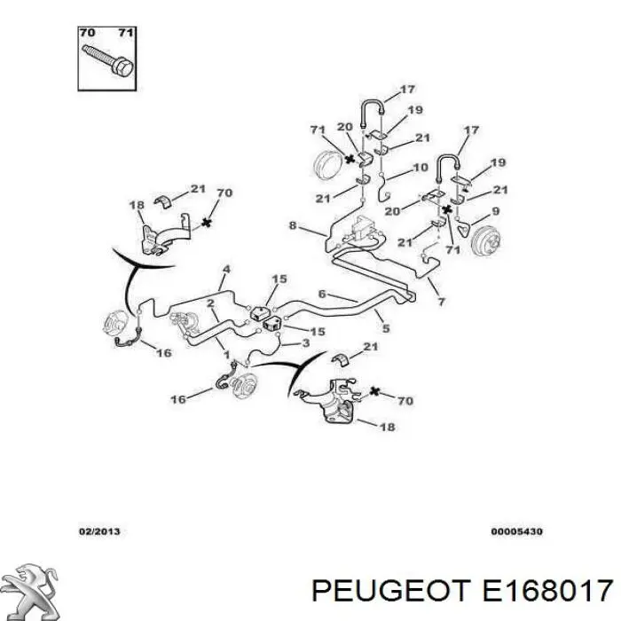 Comprar E168017 Peugeot/Citroen Latiguillos de freno delantero