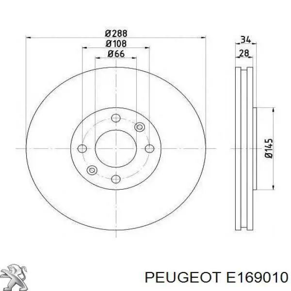 Frenos delanteros Peugeot/Citroen E169010 precio, desde  