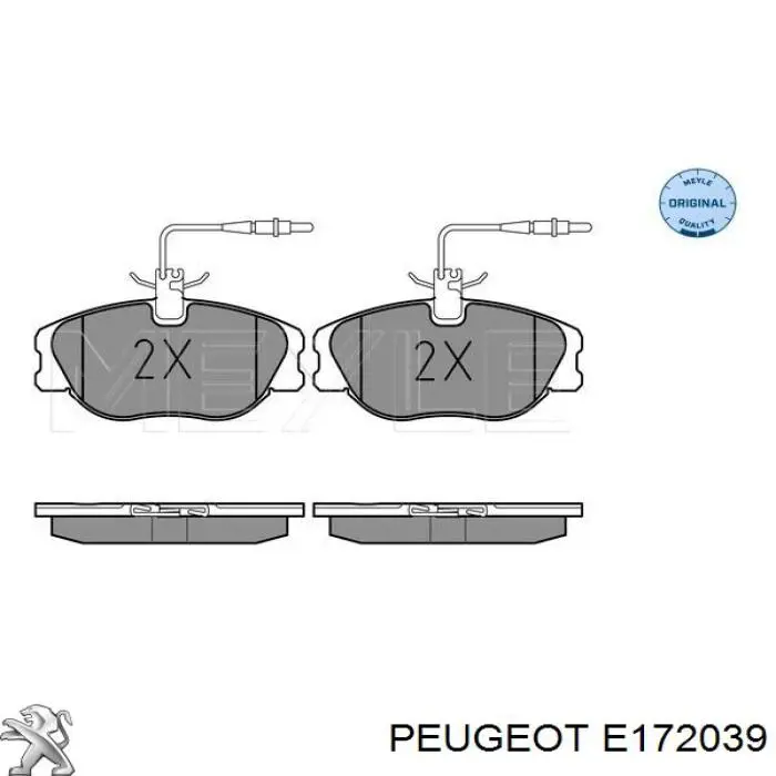E172039 Peugeot/Citroen pastillas de freno delanteras