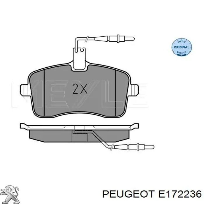 E172236 Peugeot/Citroen pastillas de freno delanteras