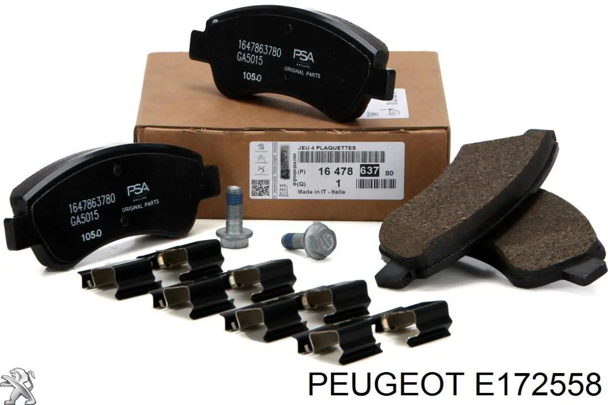 E172558 Peugeot/Citroen pastillas de freno delanteras