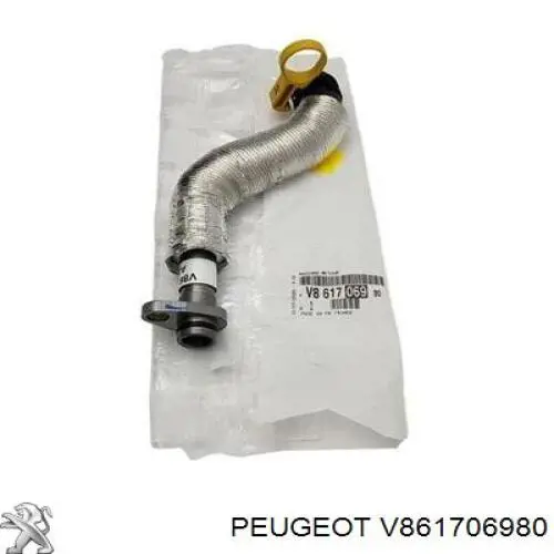 V861706980 Peugeot/Citroen tubo (manguera Para Drenar El Aceite De Una Turbina)