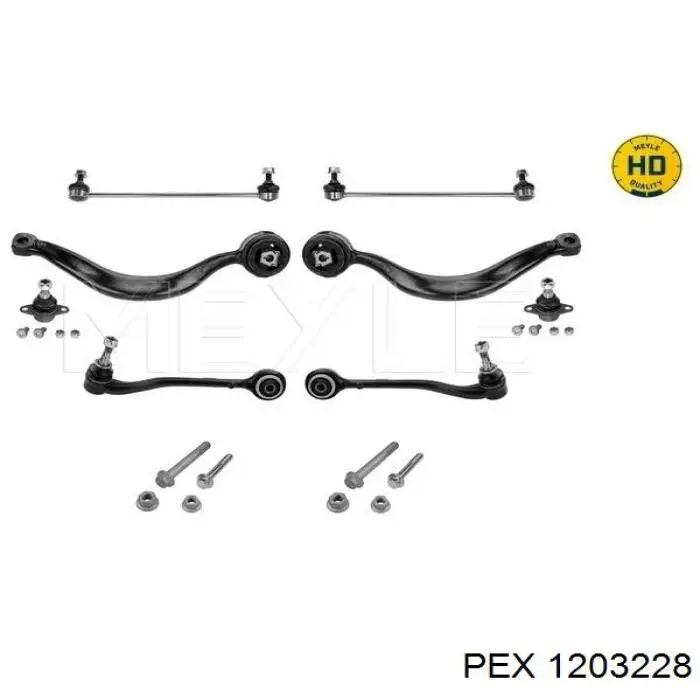 12.03.228 PEX barra oscilante, suspensión de ruedas delantera, inferior derecha