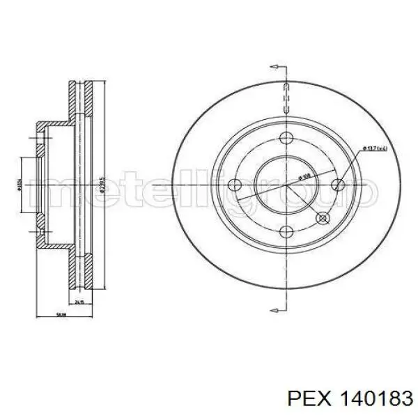 Freno de disco delantero Ford Escort 4 GAF, AWF, ABFT