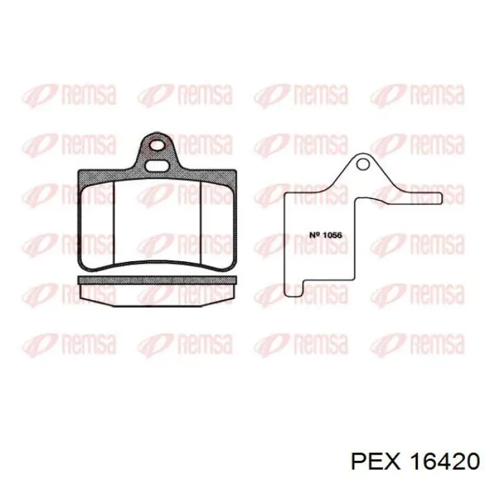 16420 PEX contacto de aviso, desgaste de los frenos, trasero