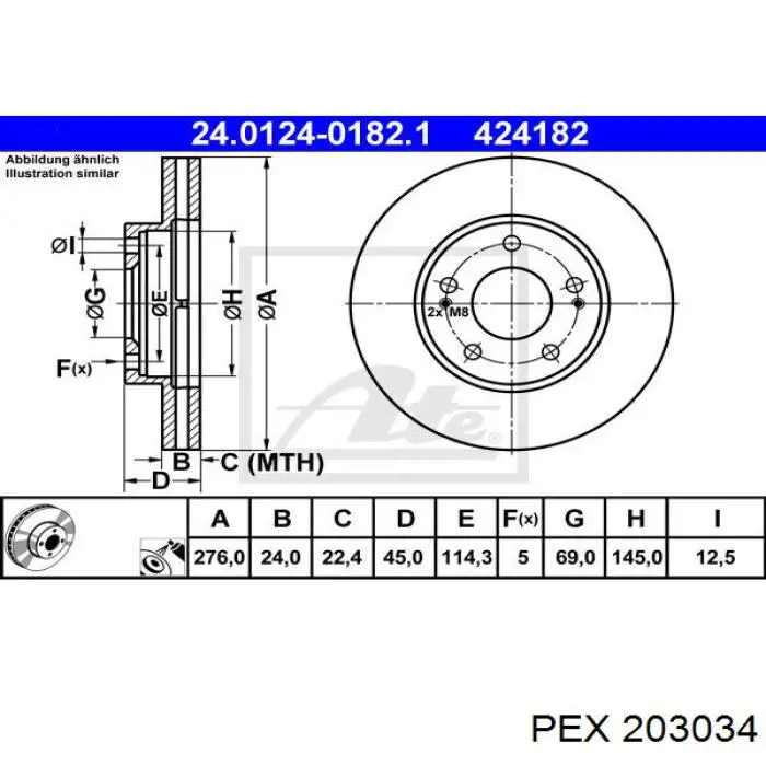 203034 PEX rodillo intermedio de correa dentada