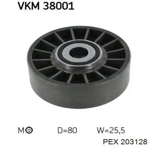 Rodillo, correa trapecial poli V Mercedes Bus 207-310 601