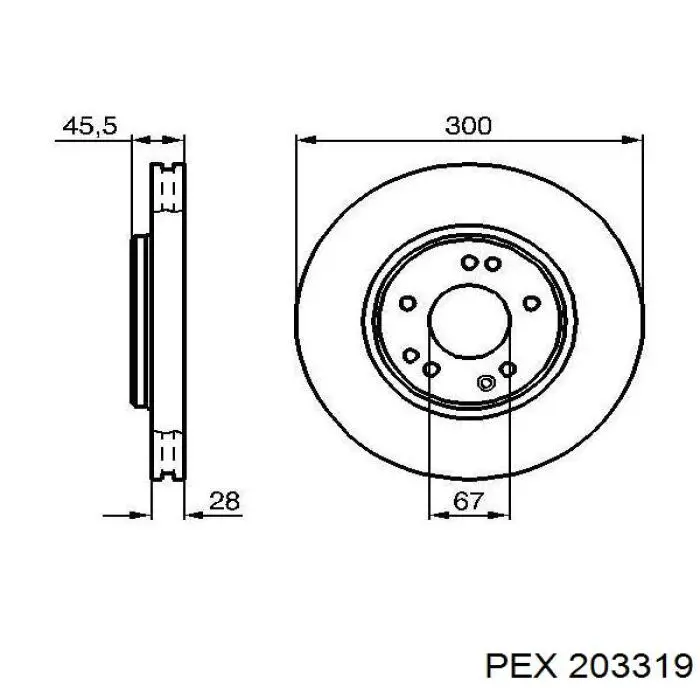 203319 PEX rodillo intermedio de correa dentada