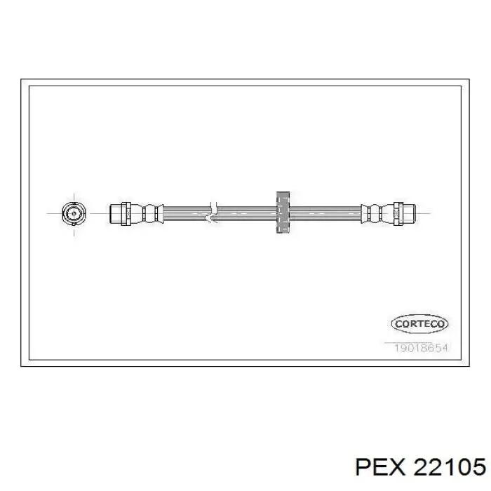 22.105 PEX latiguillo de freno delantero