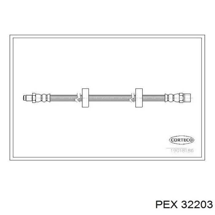 32.203 PEX latiguillo de freno delantero