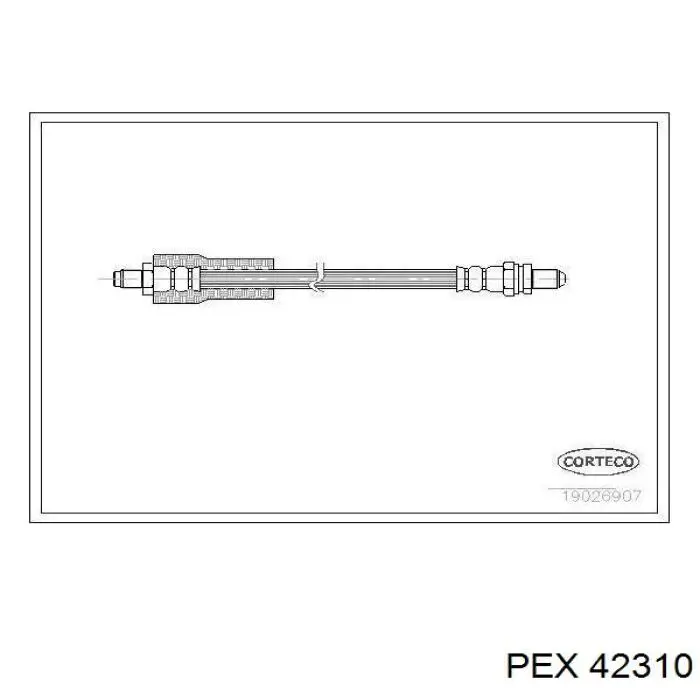 42.310 PEX tubo flexible de frenos trasero