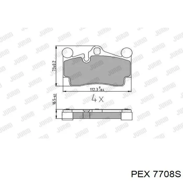 7.708S PEX pastillas de freno traseras