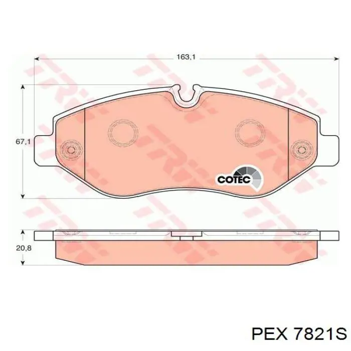 7.821S PEX pastillas de freno delanteras