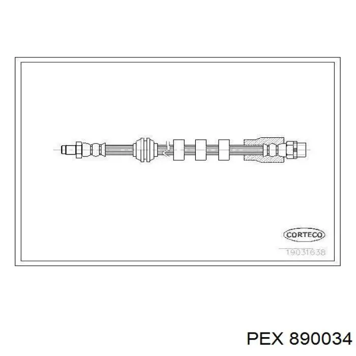 89.0034 PEX tubo flexible de frenos