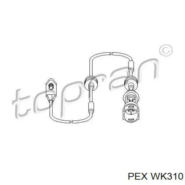 WK310 PEX contacto de aviso, desgaste de los frenos