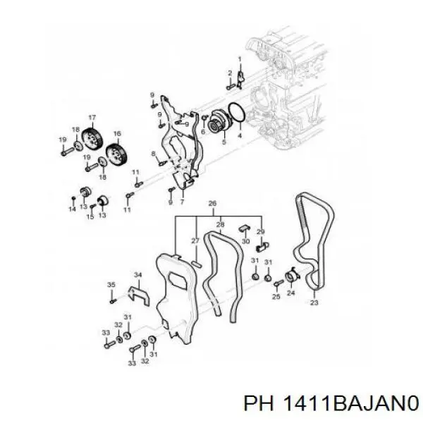 Anillo retén, árbol de levas Chevrolet Aveo 2 T250, T255