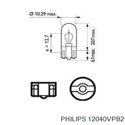 Bombilla PHILIPS 12040VPB2