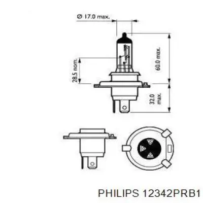 Lámpara halógena 12342PRB1 Philips