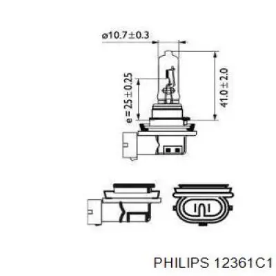 12361C1 Philips bombilla halógena