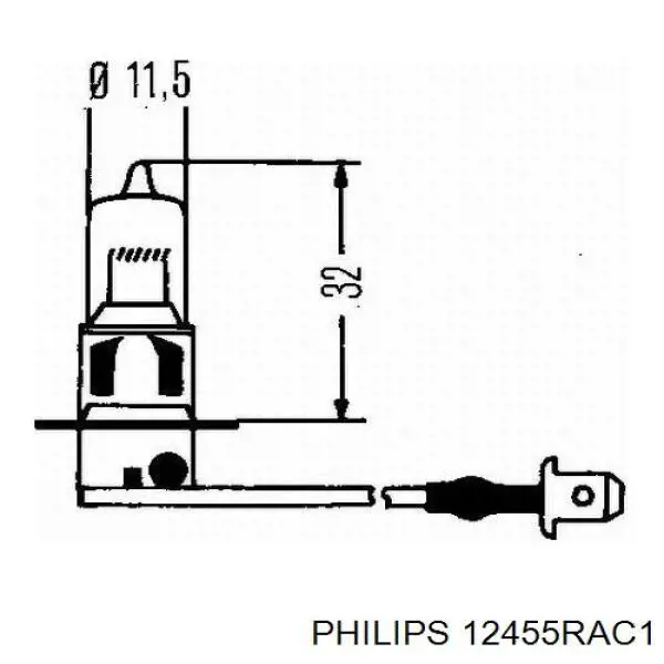 12455RAC1 Philips bombilla halógena