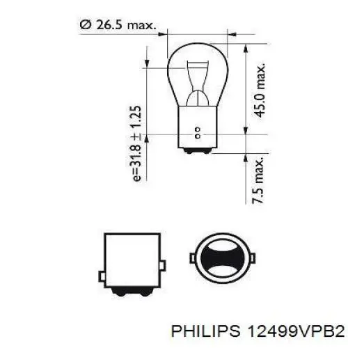 Comprar 12499VPB2 Philips Bombilla de luz