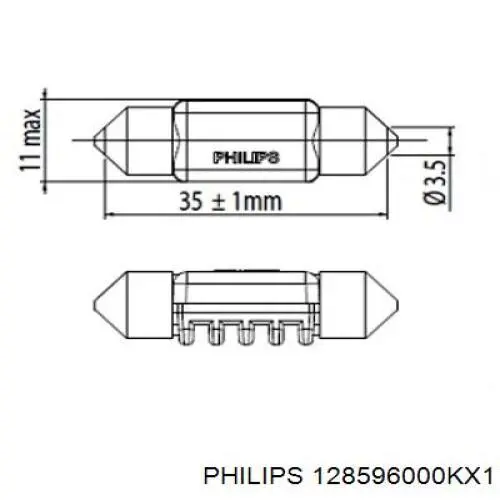 128596000KX1 Philips bombilla