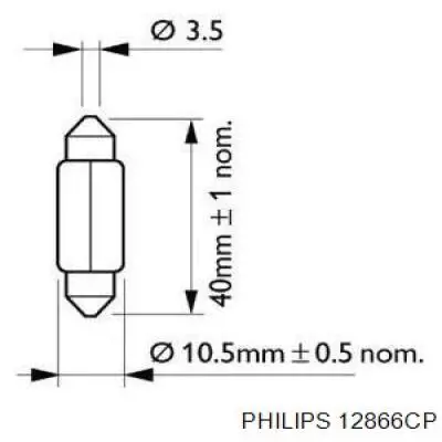 12866CP Philips lámpara, luz interior/cabina