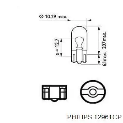 12961CP Philips lámpara, luz interior/cabina
