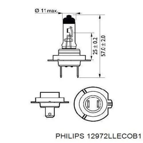 Lámpara halógena 12972LLECOB1 Philips