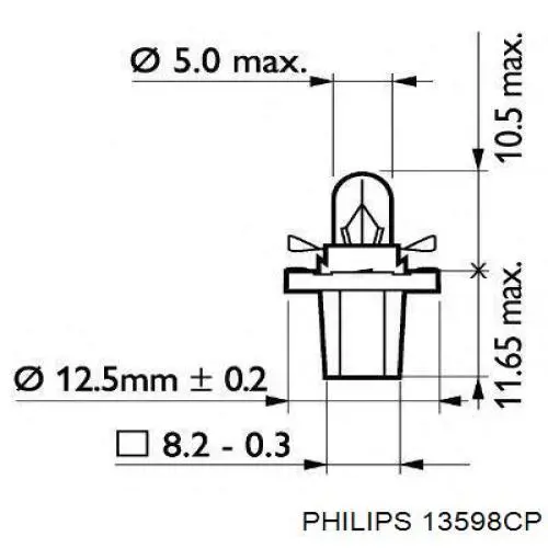 13598CP Philips luz del tablero (panel principal)