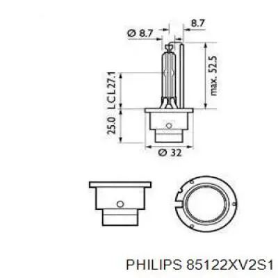 85122XV2S1 Philips bombilla de xenon