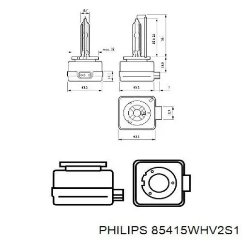 85415WHV2S1 Philips bombilla de xenon