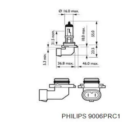 9006PRC1 Philips Lámpara halógena