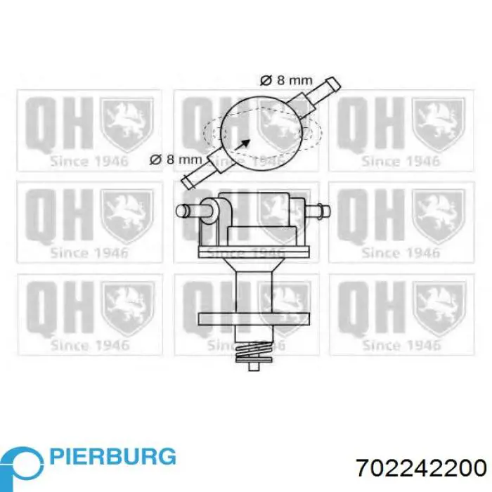 Bomba de combustible mecánica 6038860 Ford