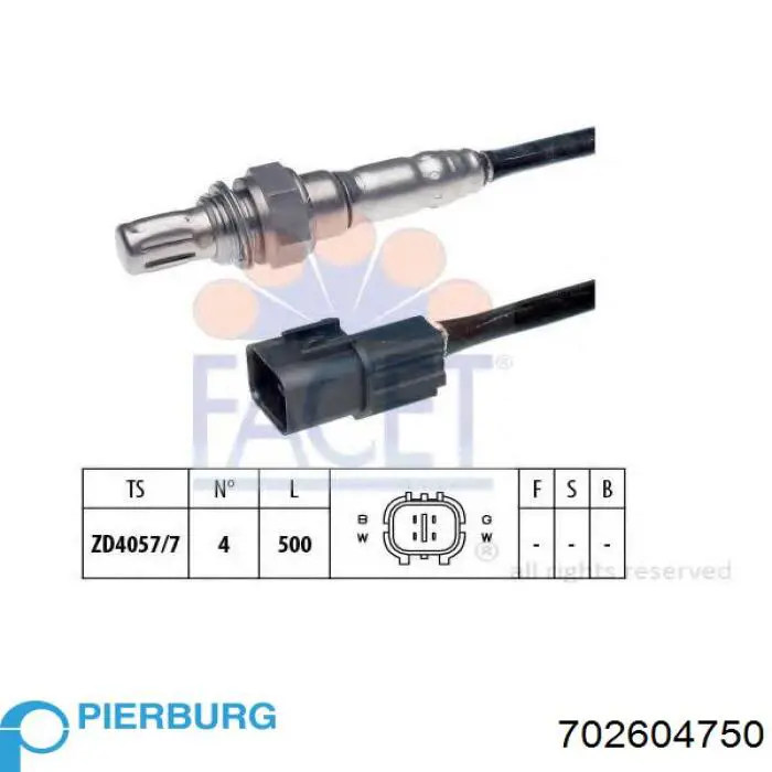 Sonda lambda de oxígeno posterior al catalizador 77687 FAE