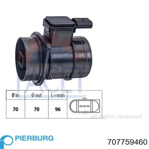 Comprar 707759460 Pierburg Sensor de masa de aire