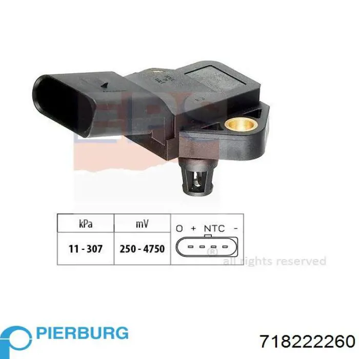 Sensor de presión de sobrealimentación Pierburg 718222260 precio, desde 30,49 EUR