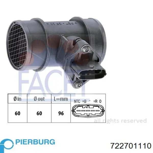 Comprar 722701110 Pierburg Sensor de masa de aire