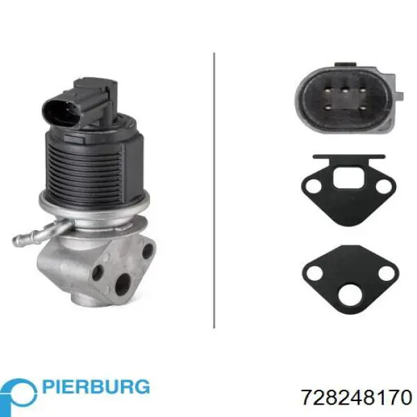 Válvula de regulación de gases Pierburg 728248170 precio, desde 98,89 EUR