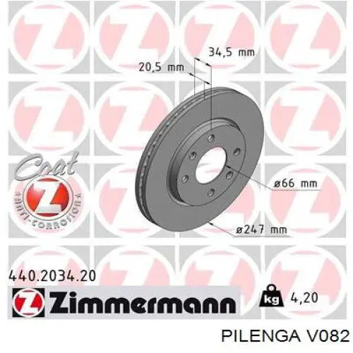Freno de disco delantero Peugeot 205 1 741A, C