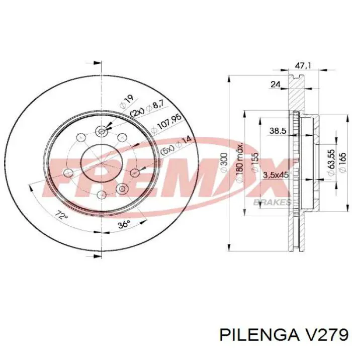 Freno de disco delantero Jaguar X-type CF1