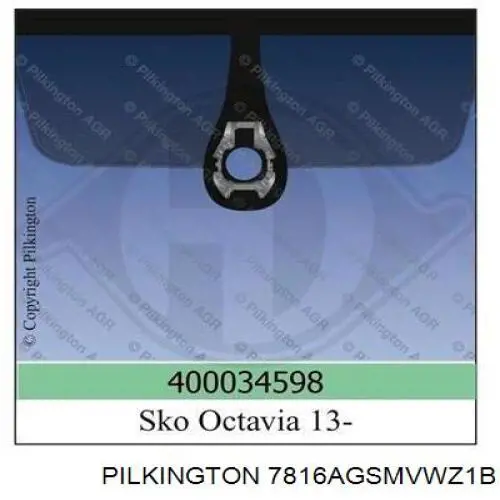 7816AGSMVWZ1B Pilkington parabrisas