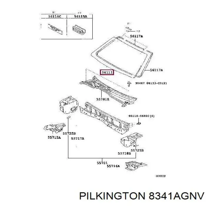 8341AGNV Pilkington parabrisas